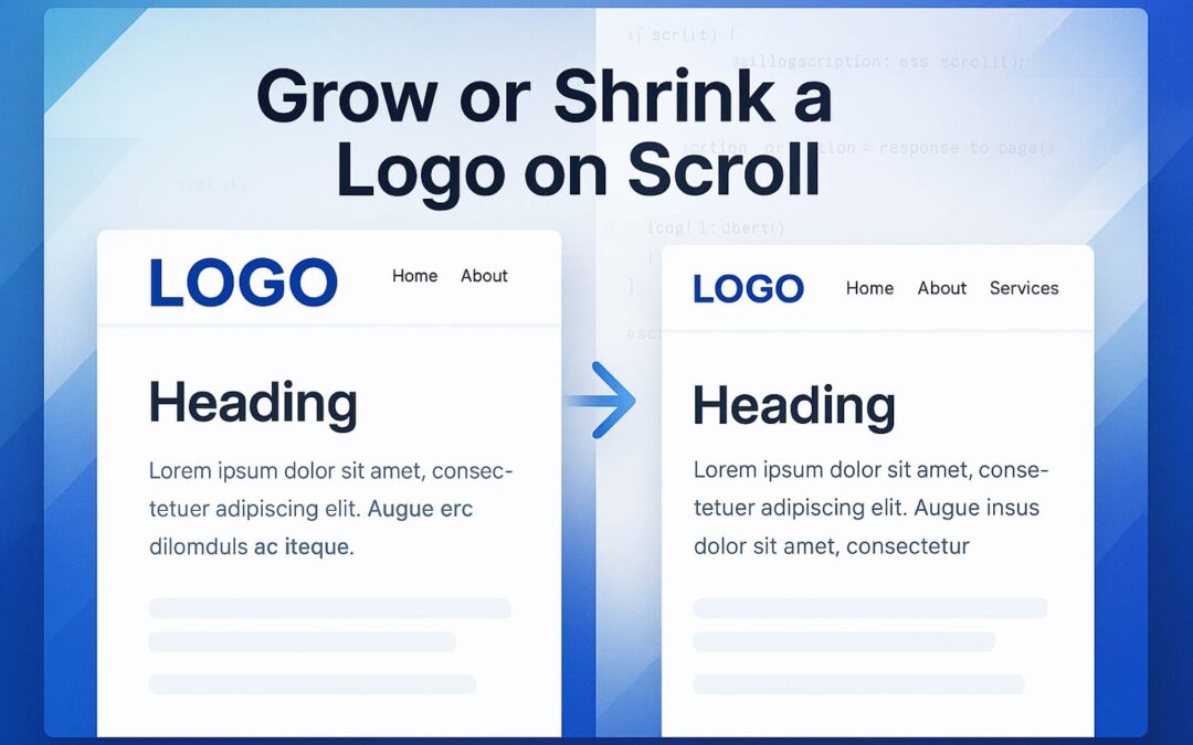 Grow or Shrink a Logo on Scroll